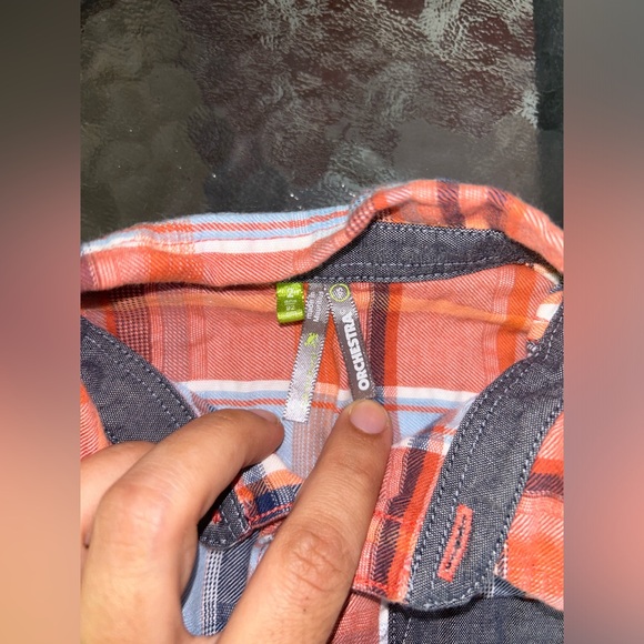 Orchestra | plaid button down shirt with adjustable sleeves | size 2 - Picture 3 of 5